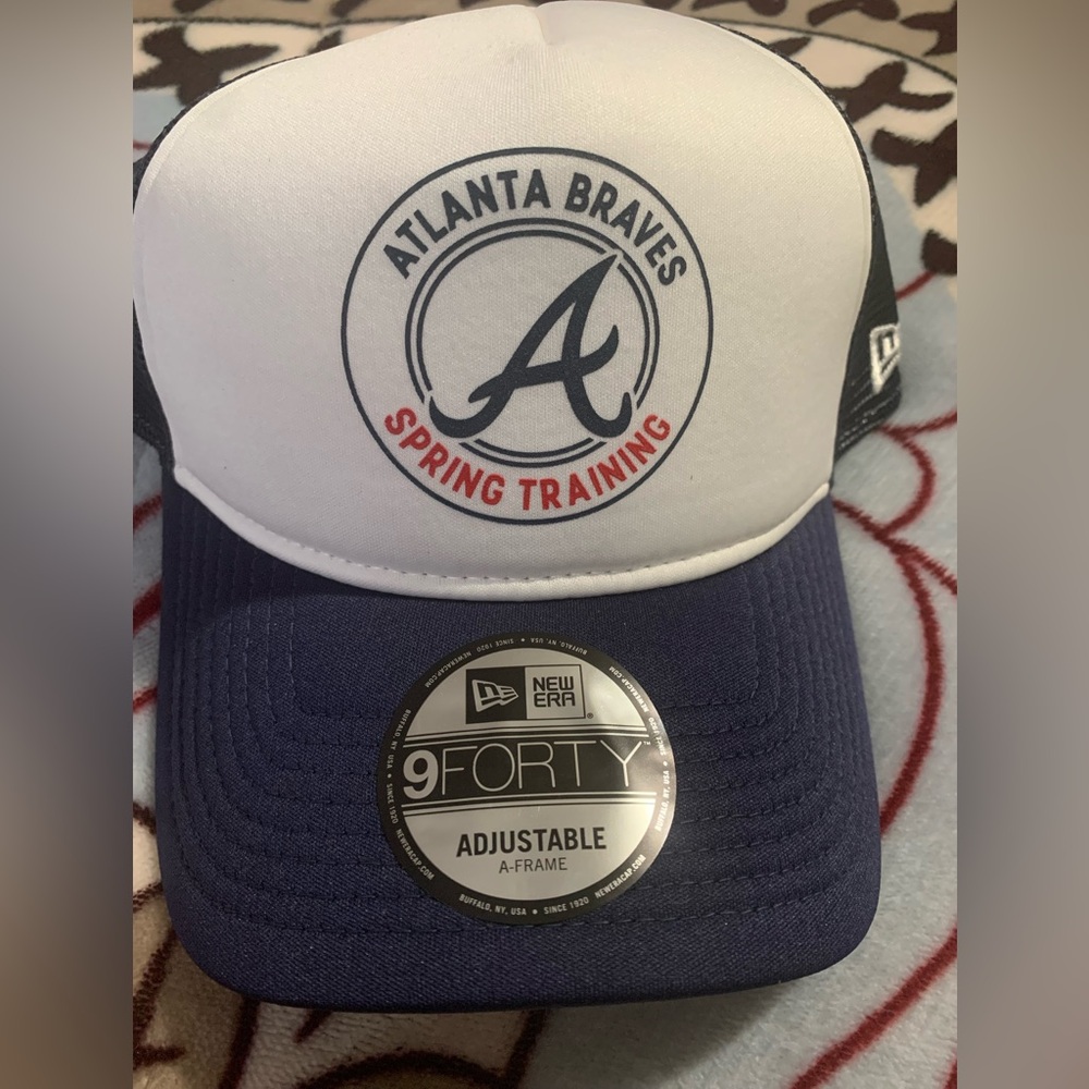 Atlanta Braves New Era Spring Training Circle Foam A-Frame 9FORTY Trucker